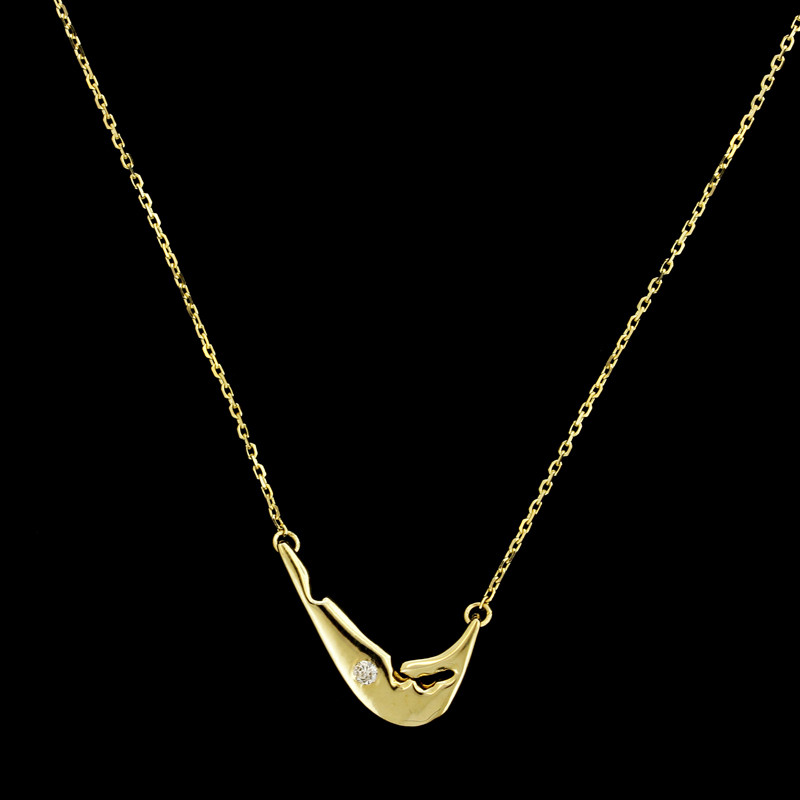 14K_Yellow_Gold_Diamond_Nantucket_Island_Pendant Summer Beach Jewelry