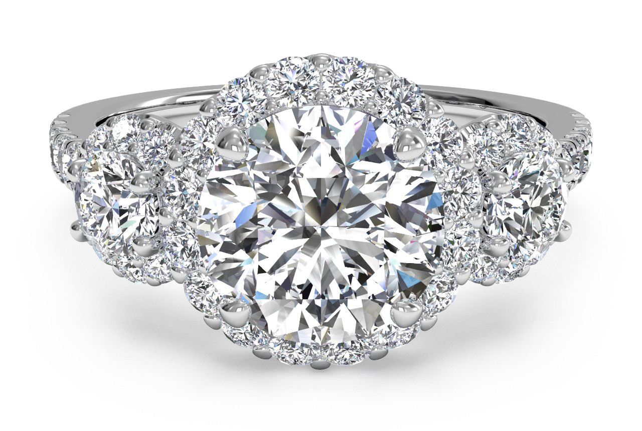 Diamond Halo Engagement Ring