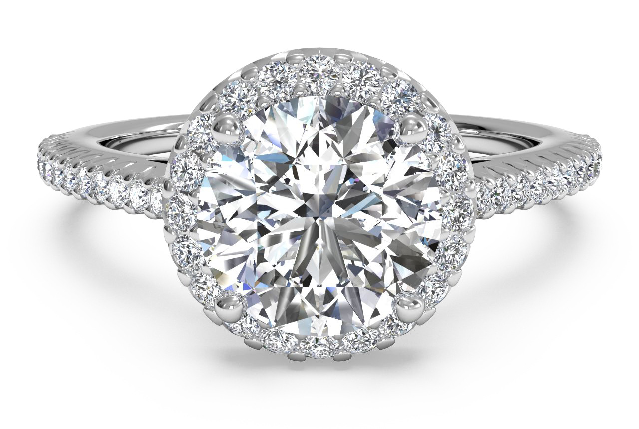 Diamond Halo Engagement Ring