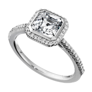 18K White Gold Bella Vita Bezel Set Engagement Ring by Ritani