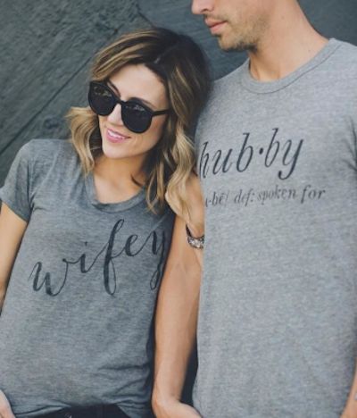 Instagram engagement announcement ideas can be fun with personalized tees.
