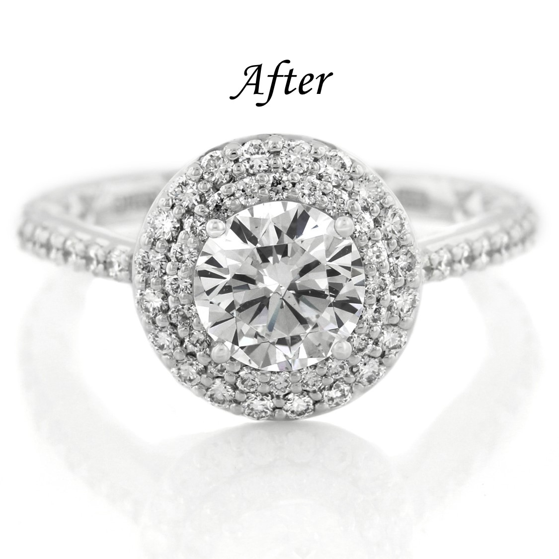 6 Ways To Reset Your Solitaire Engagement Ring - Add A Halo