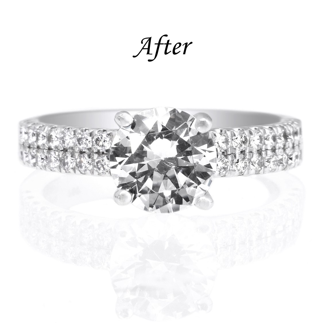 6 Ways To Reset Your Solitaire Engagement Ring - Add Diamonds to Band