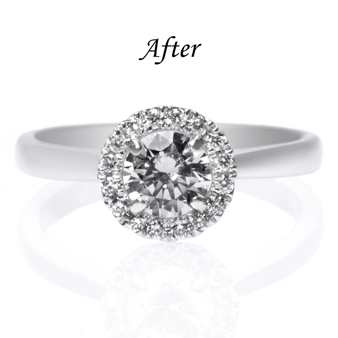 6 Ways To Reset Your Solitaire Engagement Ring - Add A Halo