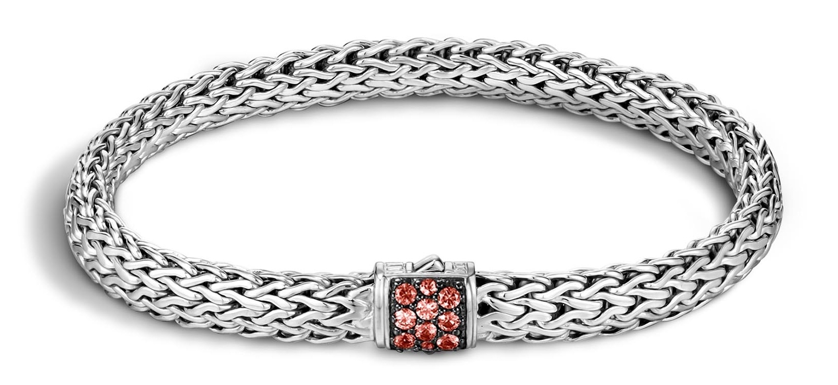Classic Chain Bracelet with Red Sapphire