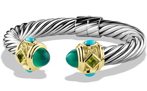 David Yurman Renaissance Bracelet with Opal, Peridot and Turquoise