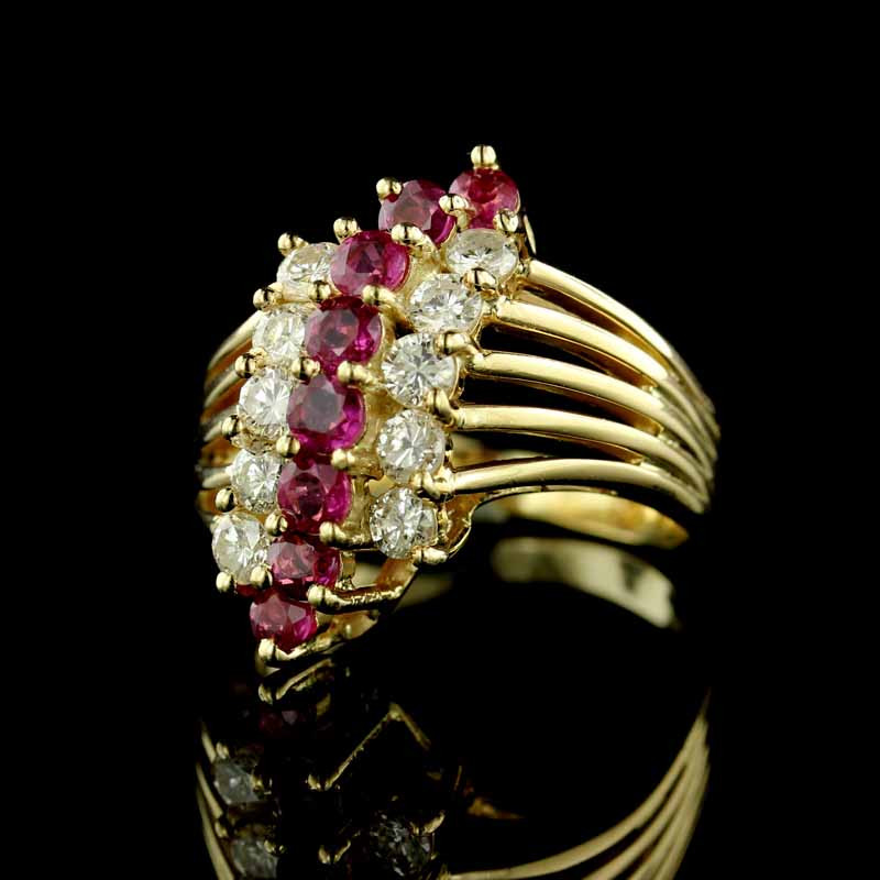 Ruby and Diamond 14K Yellow Gold Ring