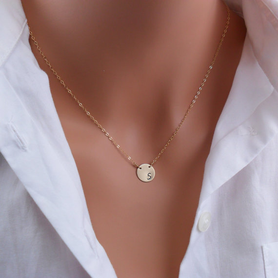 initial necklace push present