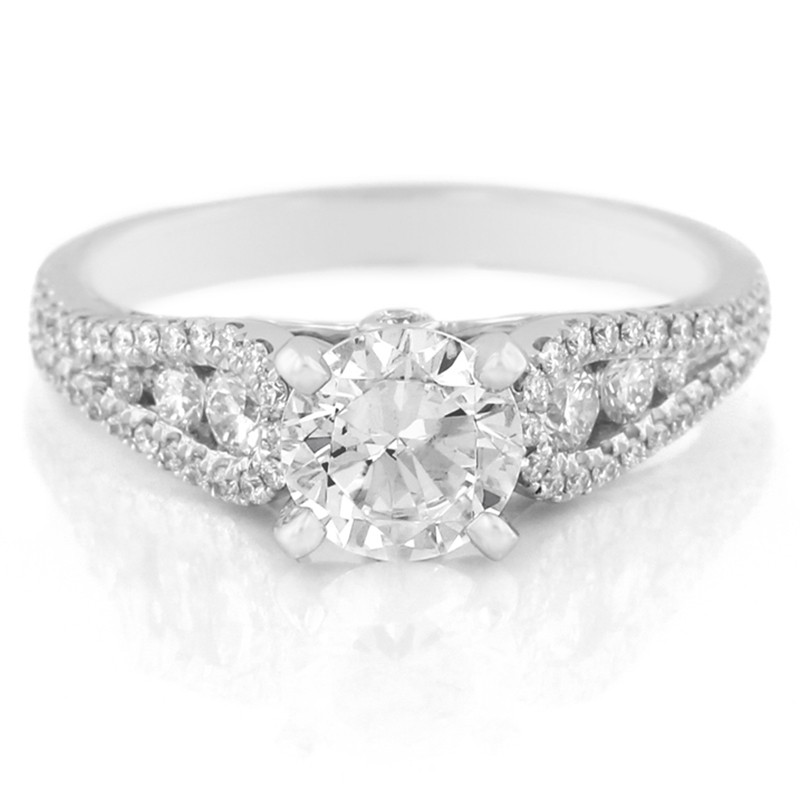 Platinum Radiance Diamond Solitaire Engagement Ring