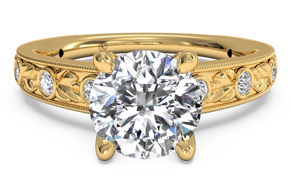 Ritani grecian leaf diamond band engagement ring 