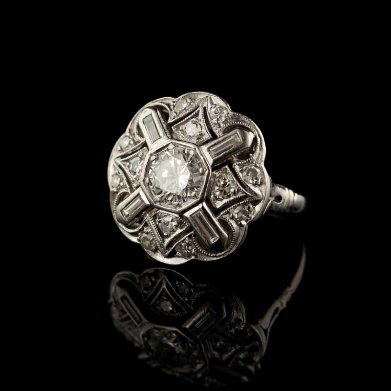 Vintage Platinum Diamond Ring