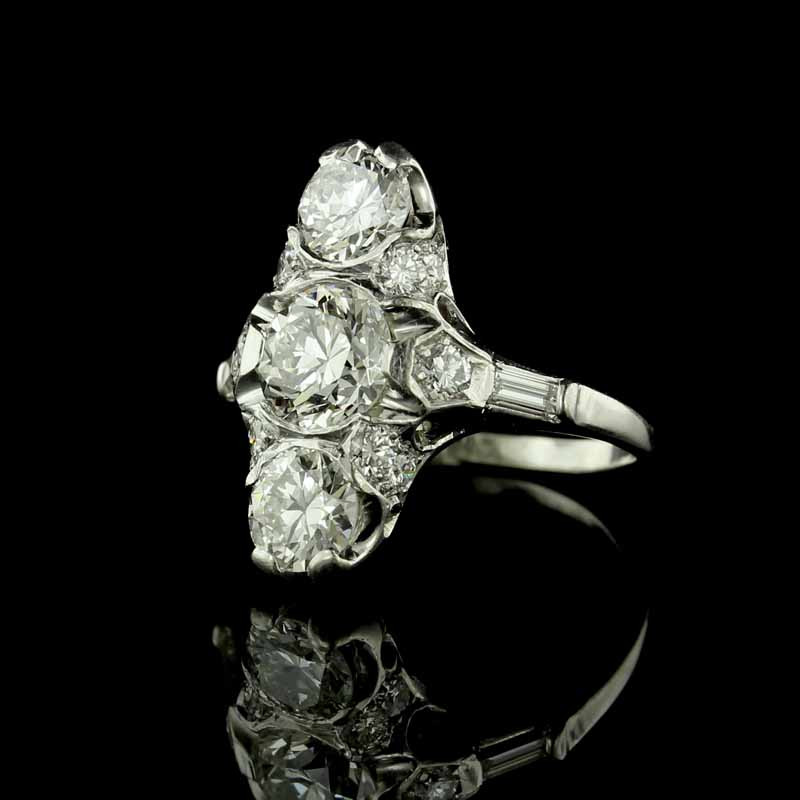 Art Deco Platinum Diamond Ring