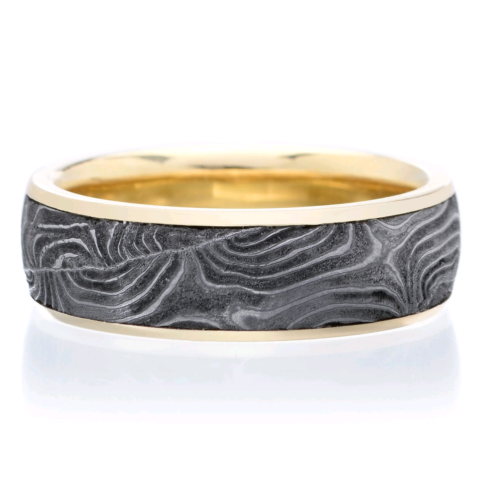 Chris Ploof 18k yellow gold & stainless steel shotgun barrel band