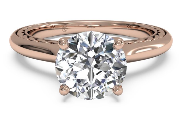 Solitaire Diamond Braided Engagement Ring by Ritani