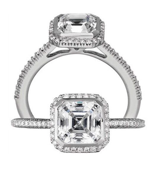 18K White Gold Bella Vita Bezel Set Engagement Ring by Ritani