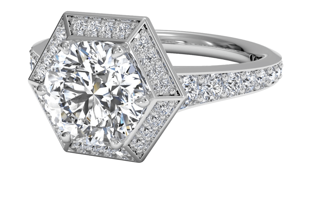 Diamond Halo Engagement Ring