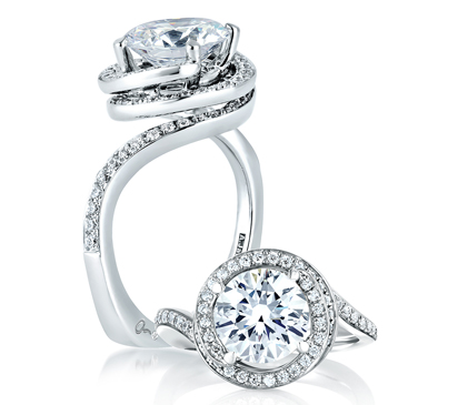 Diamond Halo Engagement Ring